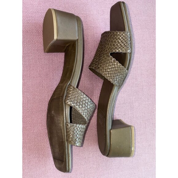 Jeffrey Campbell Coen Sandals in Olive Green 8 Womens Leather Heels - Picture 8 of 11